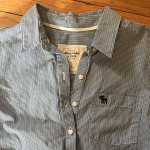 Pinstripe blue button-down